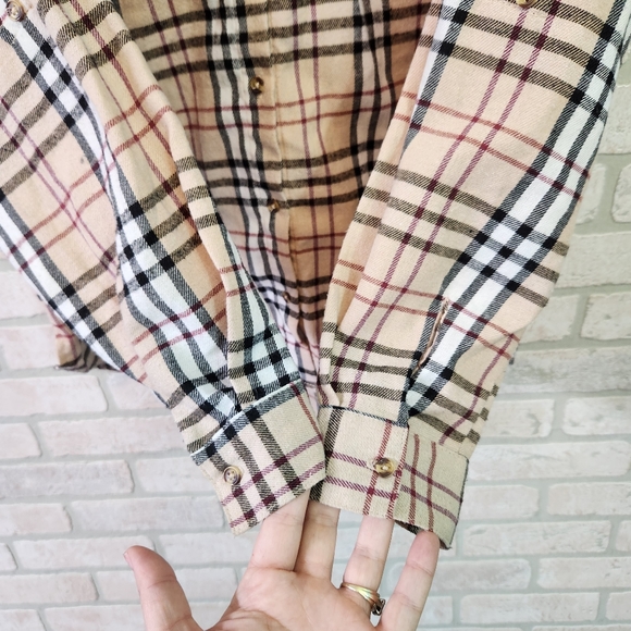 Spoon Jeans Womens Plaid Button Down Shirt Size L - Picture 5 of 11